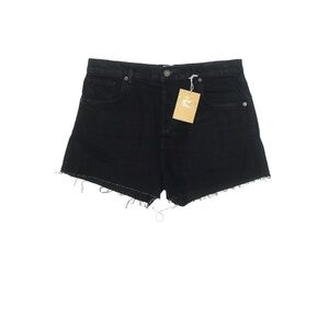 NWT Reformation Charlie High Rise Jean Shorts Black Cut Off Frayed Hem Denim 31